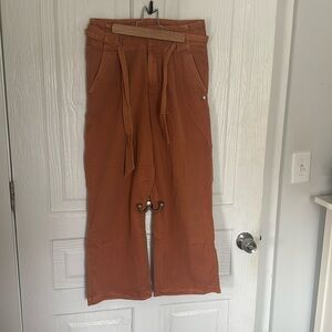 Roxy Orange High Waist Wide Leg Pant Size Small